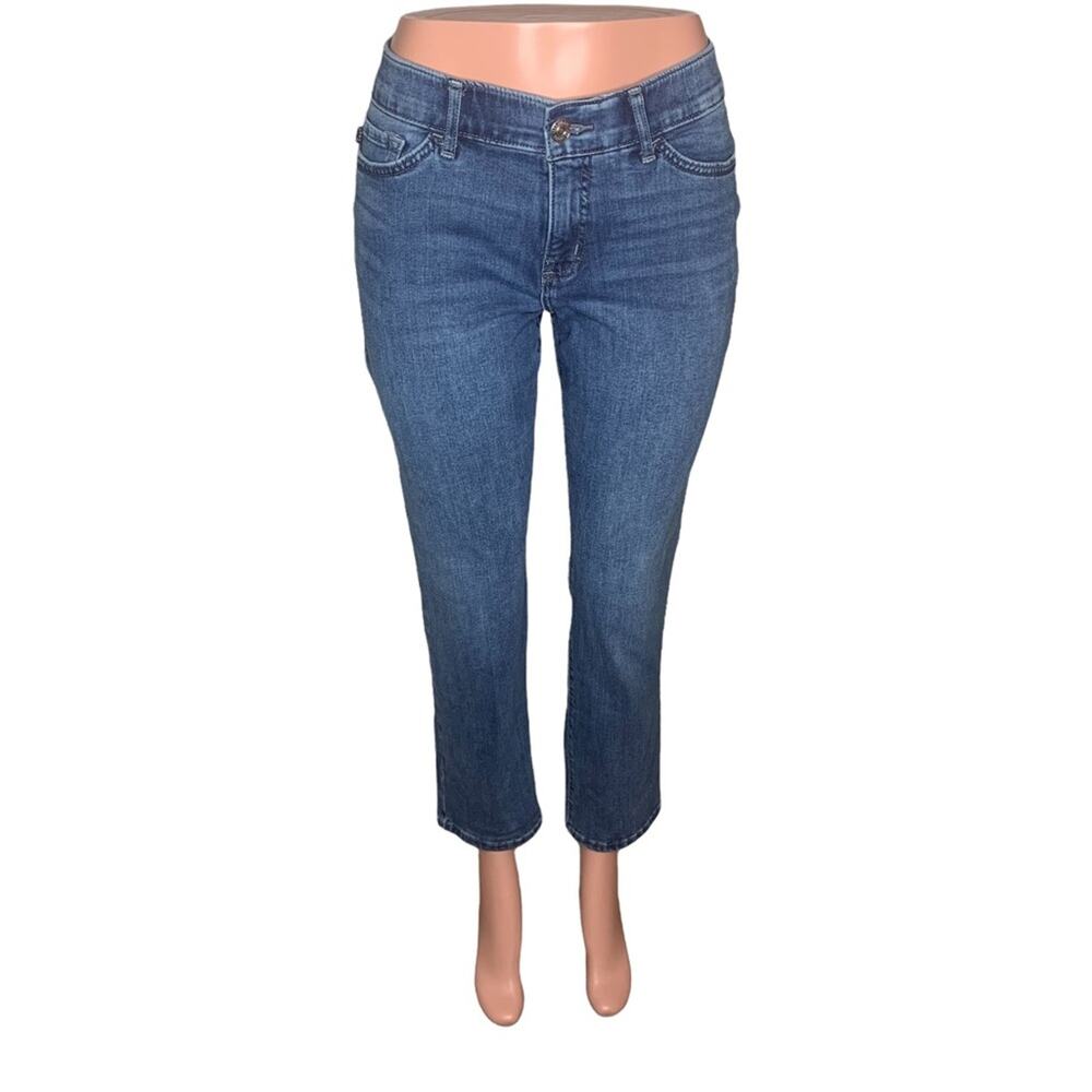 LEE TOTAL FREEDOM Jeans Blue Size 8 Short Front Zipper Closure